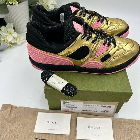 Women’s Gucci basket low top leather sneakers, size 40 made in Italy - Picture 5 of 11